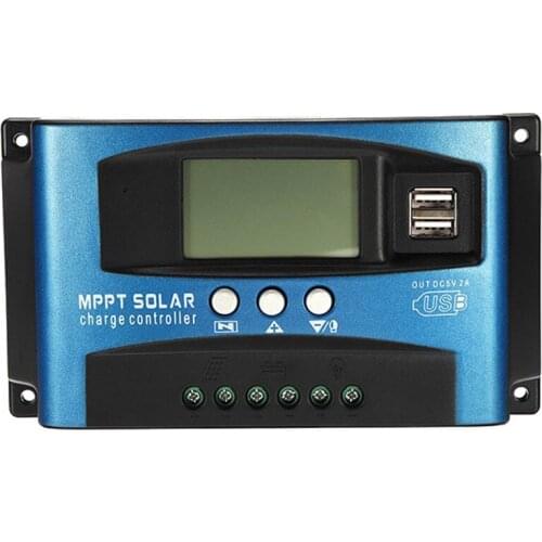 Promotion! 30A Mppt Solar Charge Controller Dual Usb Lcd Display 12V 24V Auto Solar Cell Panel Charger Regulator With Load