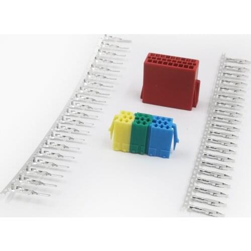 Biurlink Universal Car Radio CD Changer ISO 8Pin Socket Connector 5 Sets