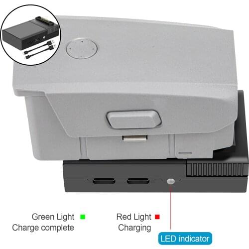 Fast Charger Battery USB Charging With TYPE C Cable LED charger For DJI Mavic Air 2S/Air 2 Drone Accessories