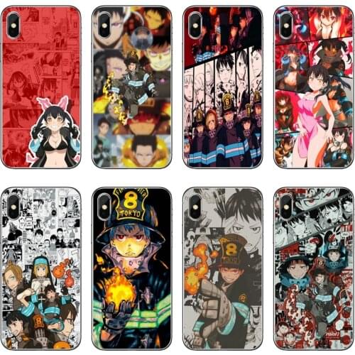 Anime Fire Force Accessories Phone Case For Xiaomi Mi 11 Note 10 10T 9 9T 8 Pro A2 Lite A3 A1 Poco F1 F2 M3 X3 NFC