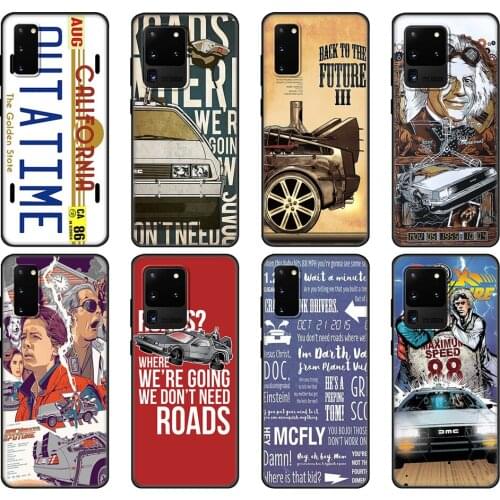 Black tpu Case For Samsung galaxy S20 /S20 PLUS/S20 ultra/S20+ /S20FE back cover Back to the Future
