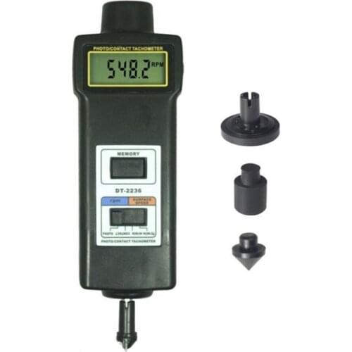 Digital Tachometer DT-2236 is used to measure the speed, linear speed or frequency of the motor