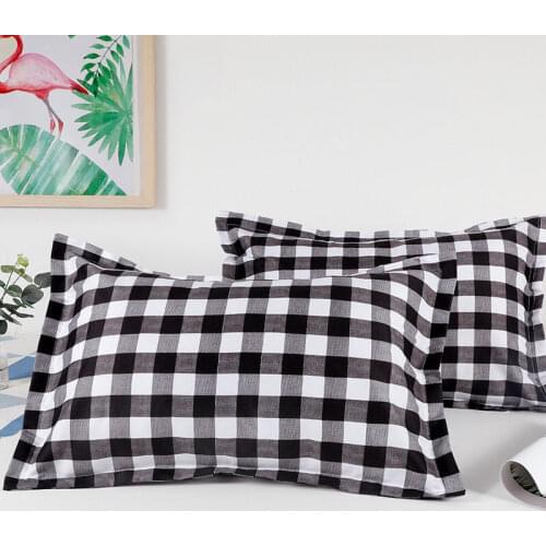 Home Neck pillow 40x60cm Pure Color Stitching Lattice Decorative pillow Simplicity Student Dormitory Single pillow