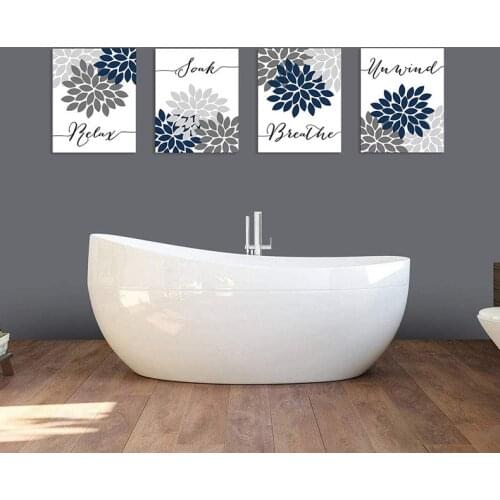 Bathroom Canvas Painting Modern Inspirational Minimalistic Abstraction Bathroom Decorative Painting Living Room Decoration