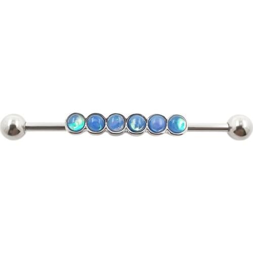 JHJT 14G 38mm Industrial Barbell Cartilage Earring 316L Surgical Stainless Steel Industrial Barbells Cartilage Ear Ring Piercing