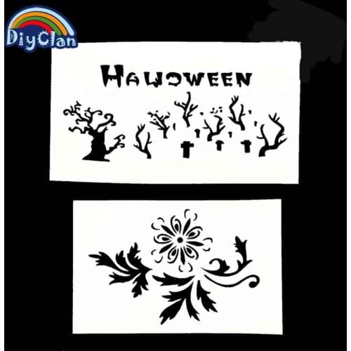 Halloween Cake lace decoration Design Stencil for Wedding Cake Fondant Decorating Tools plastic stencil for diy scrapbooking