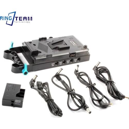 LP-E8 Dummy Battery DR-E8 DC Coupler+ V Mount Plate for Canon EOS Rebel T2i T3i T4i T5i 550D 600D 650D 700D Kiss X4 X5 X6