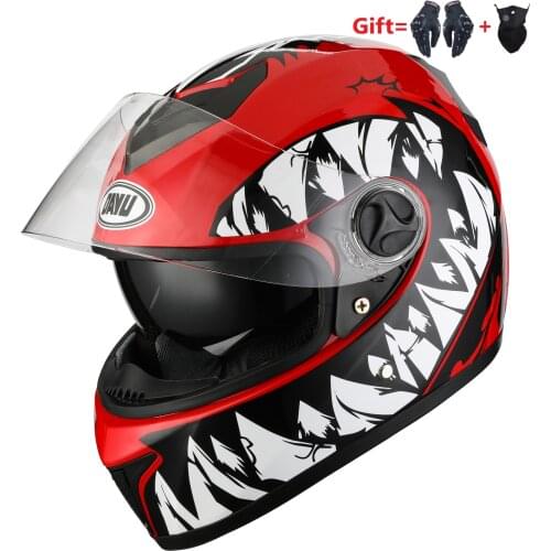 Free Shipping 2 Gifts Full Face Motorcycle Helmet Dual Lens Motocross Helmet Motorbike Helmet Double Visors For Man Woman
