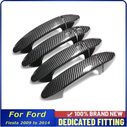 For Ford Fiesta 2009 2010 2011 2012 2013 2014 Car Exterior Decoration Side Door Handle Cover Trims Sticker