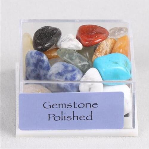 Wholesale 6boxes/lot Museum natural crystal 10g 15g ore mineral Scattered raw stone science teaching materials mixed ores