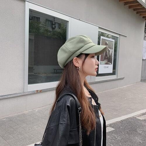 Autumn Winter Wool Newsboy Cap Fashion Hats for Women Female Winter Cap Girl Visor Travel Beret Thick Warm Vintage Bonnet