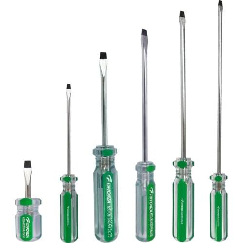 S2 Screwdriver 1 Piece Flat Head Magnetic Slotted Tips Screwdriver with PVC Handle Made in Taiwan