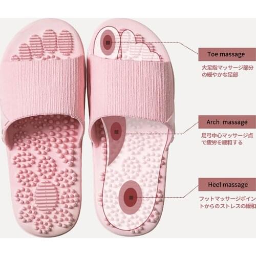 Pmoiste Massage Slippers Women Chinese Acupressure Therapy Medical Rotating Foot slides Summer indoor slippers Unisex Non slip