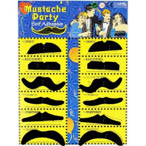 Party supply Christmas masquerade fake beard brand quality 12pcs DIY decorations simulation beard