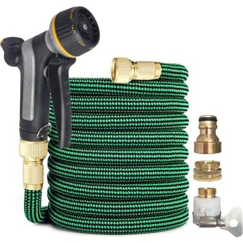 Garden Irrigation Watering Retractable Magic Hose High Pressure Water Gun Foam Pot Set Household Car Wash Pipe Cleaning Supplies
