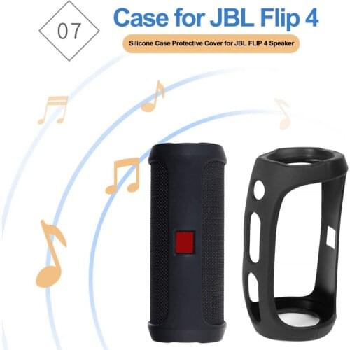 Silicone Case Protective Cover Anti-fall Speaker Case for JBL Flip 4 Speaker