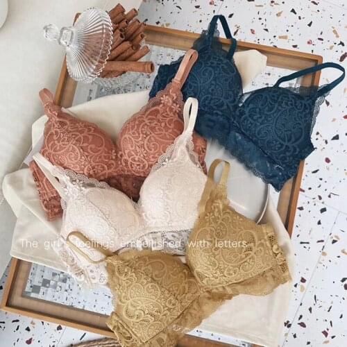 Sexy Lace Bra Set Beauty Back Underwear New Comfortable underwear lingerie Womens Bra Panties Set one-piece New Arrival