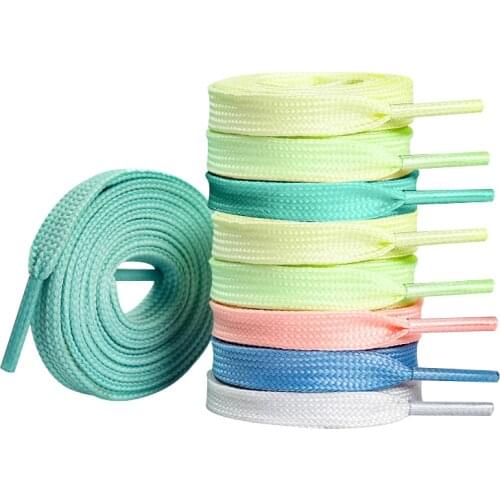 1 Pair Luminous Shoelaces Flat Sneakers Canvas Shoe Laces Glow In The Dark Night Color Fluorescent Shoelace 80/100/120/140/160cm