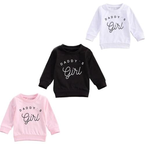 2020 Pudcoco Hoodie 0-3Years Toddler Girls Casual Sweatshirts Cute Letter Print Long Sleeve Crew Neck Tops New Clothing