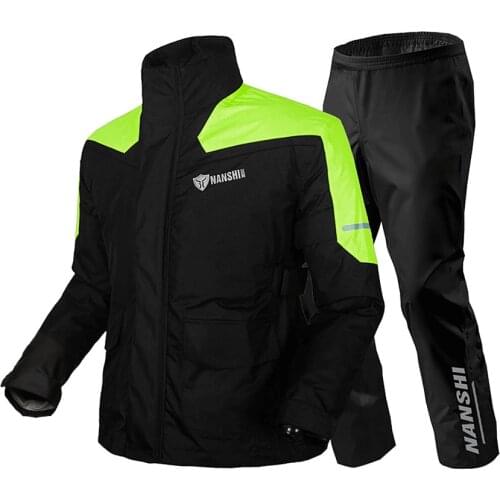 NASHI Waterproof Motorcycle Rain Suit Raincoat Pants Motorbike Rain CoatVentilate Poncho Motorcycle Rain Jacket Riding Rainstorm