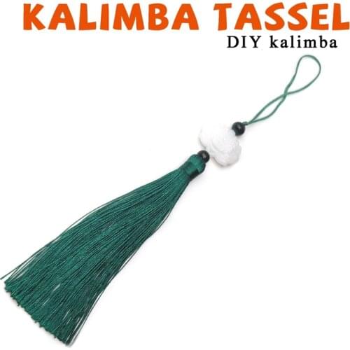 Green Kalimba Tassel DIY Thumb Piano Spike Musical Instrument Pendant Accessories