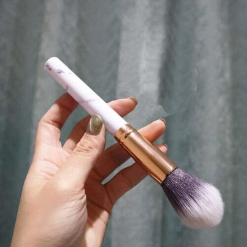 2020 New Marble Highlighter Makeup Brush Vegan Synthetic Bristles Best for Highlighting and Contouring Face Blush Contour Brush