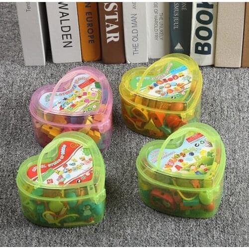 50Pcs Blocks Cartoon Animals Fruit Wooden Toys Stringing Threading Beads Game Educational Toy for Baby Kids Children GYH