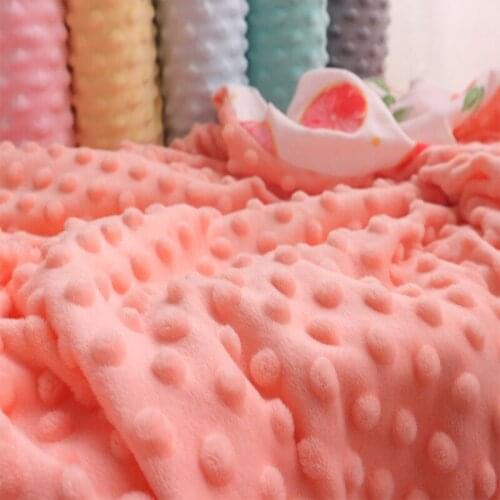 50x160cm Beanie Surface Baby Fabric Ins Handmade DIY Winter Bed Sheet Remnant Cloth Solid Color Plush Fabric