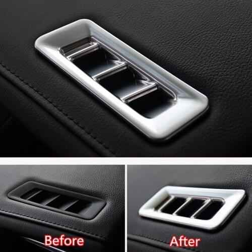 Auto Car Front Dashboard Air Conditioner Vent Frame Cover Sticker Trim Styling For Cadillac XT5 2016 Car-covers ABS Matt Silver