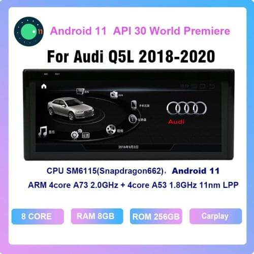 COHO For Audi Q5L 2018-2020 Android 11.0 Octa Core 6+128G Car Multimedia Player Stereo Receiver Radio