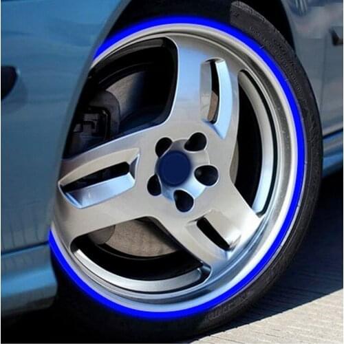 Car Motorcycle Tyre Rim Reflective Stickers for granta skoda yeti lada priora kia rio k2 mazda peugeot 308