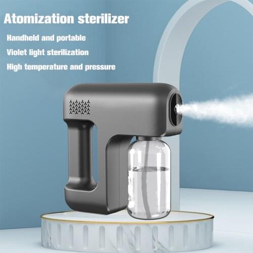 Electric Wireless Disinfection Sprayer Handheld Portable USB Rechargeable Nano Atomizer Home Disinfection Steam Spray Gun 380ml