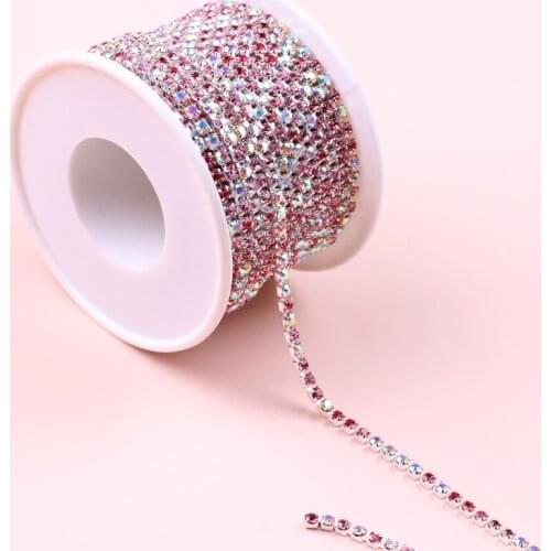 10 Yard/Roll New Color Rhinestone Chain Sew-On Diamond Glue-On Close Chains Стразы For Diy Sew On Garment