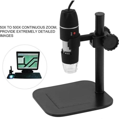 50X 500X USB LED Digital Electronic Microscope Magnifier Portable Camera Black Practical Camera Microscope Endoscope Magnifier
