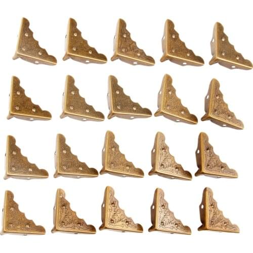 20Pcs 32*32*11mm Furniture Decorative Corner Brackets Jewelry Wine Gift Box Feet Leg Wooden Case Corner Protector