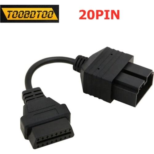 OBD2 Diagnostic Cable Adapter For KIA 20PIN to 16 PIN OBD OBD2 Female Connector Convert 20 PIN For KIA Diagnostic interface