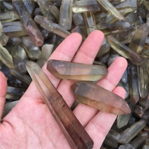 2.2LB 1KG Raw Natural Smoke Citrine Quartz Crystal Original Points Rough Stone ,Free Shipping from China
