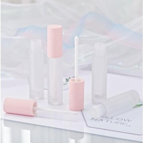 Lip shaped lip balm containers Container Clear Lip Balm Tubes Shape Lipstick Refillable Bottles Lipgloss Packing Bottles
