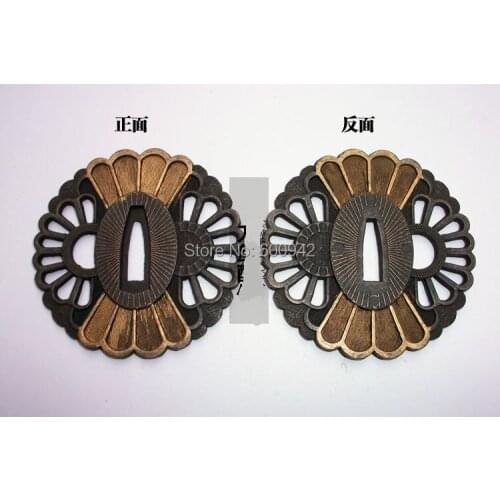 FORGED Case Fitting Accessory Tsuba handguard For falchion Sword Saber Katana broadsword