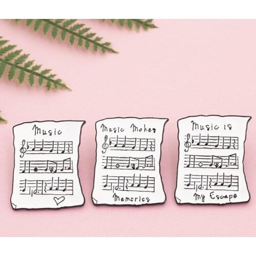 Creative Jewelry Personality Cartoon Music Music Score Brooch Wild Cowboy Badge Accessories