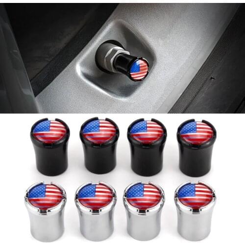 4X United States Car Tyre Air Cover Tire Valve Cap Universal Wheel Valve Stems Cap For Benz BMW Chevrolet Ford Auto Styling