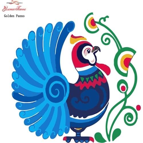 Golden Panno,Needlework,DIY Cross stitch,Sets For Embroidery kit 14ct unprinted Cartoon chicken cross-Stitching,christmas 1011