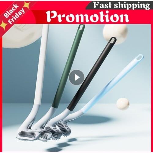Wall-Mounted Long-Handled Toilet Brush Golf Brush Head Toilet Brush Cleaning Tool Home Bathroom Accessories WC Corner Cleaning