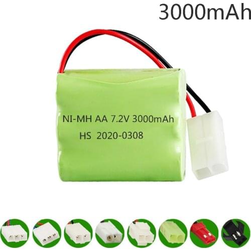 7.2V 3000mah NiMH Battery T model For Rc toys Cars Tanks Trains Robot Boat Guns Ni-MH AA 700mah 7.2 v upgrade Battery toys parts
