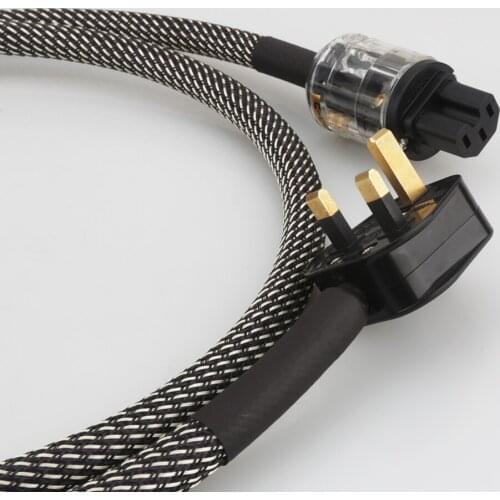New Audiocrast P110 Silver plated Power cable Uk Power cable with 15A IEC HI End HIFI uk Power cable