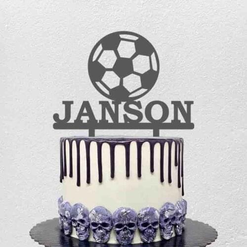 Personalized Football Cake Topper Custom Name Football Topper For Football Fans Football Party Cake Decoration Topper