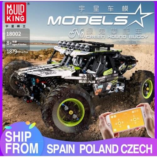 MOULD KING 18002 High-Tech Remote Control Car Terrain Off-Road Vehicle Climbing Truck Model Building Blocks Boys Toys Gifts