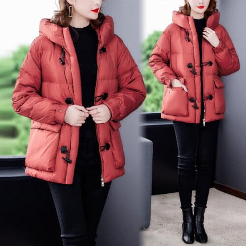 Down jacket women 2020 winter new raccoon fur collar warmth fashion temperament bread coat