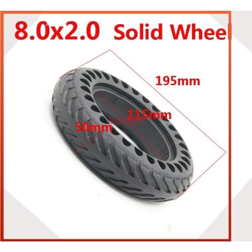 8.0x2.0 Solid Tyre 8*2 Thickened Honeycomb Solid Wheel Tire for Electric Bike Scooter Motorcycle Accessory