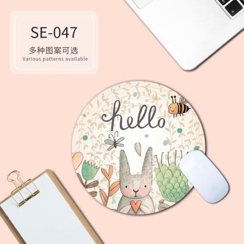 Cute Mouse Pad FCreative Round Game Mouse Pad Non-Slip Rubber Base Waterproof Office Mouse Pad Deskpad Desk Mats
